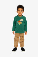 Load image into Gallery viewer, Deux Par Deux Dino Applique Tee Green
