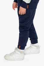 Load image into Gallery viewer, Deux Par Deux Fleece Jogger Navy
