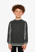 Load image into Gallery viewer, Deux Par Deux Flat Back Rib Sweatshirt Charcoal Mix
