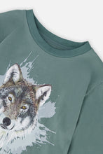 Load image into Gallery viewer, Deux Par Deux Wolf Print Tee
