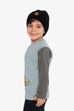 Load image into Gallery viewer, Deux Par Deux Dino Tee Lt Blue
