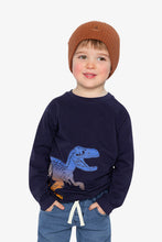Load image into Gallery viewer, Deux Par Deux Dino Tee Navy
