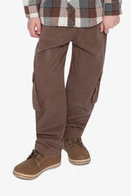 Load image into Gallery viewer, Deux Par Deux Stretch Twill Cargo Pant Brown

