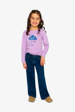 Load image into Gallery viewer, Deux Par Deux Wide Leg Lurex Pant Navy Denim
