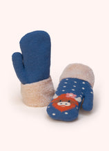 Load image into Gallery viewer, Powder UK Highland Cow Hat and Mittens Navy
