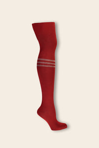 Nono Rachel Tights with Stripe Detail Samba Red