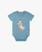 Load image into Gallery viewer, Petite Revery Onesie Meadow Green Popcorn Duck Onsie
