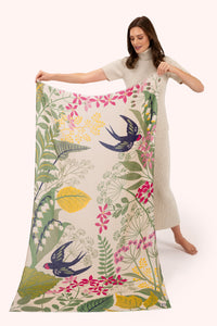 Powder UK Print Scarf Swooping Swallows