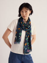 Load image into Gallery viewer, Seasalt Pentille Organic Cotton Scarf Nasturtium Press Maritime
