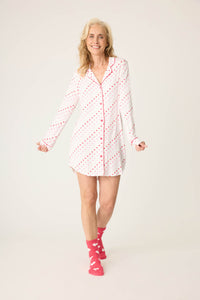 PJ Salvage Day Dreams Heart Print Modal Night Shirt