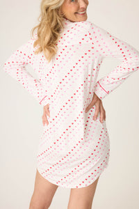 PJ Salvage Day Dreams Heart Print Modal Night Shirt