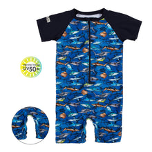 Load image into Gallery viewer, Nano Shark Print Rashguard Swimsuit
