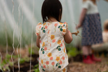 Load image into Gallery viewer, Little Green Radicals Flora Frill Summer Playsuit
