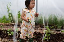 Load image into Gallery viewer, Little Green Radicals Flora Frill Summer Playsuit
