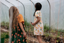 Load image into Gallery viewer, Little Green Radicals Button Dress Flora
