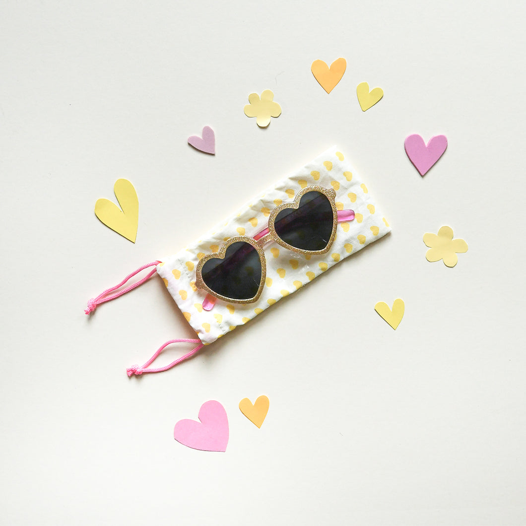 Rockahula Glitter Heart Sunglasses