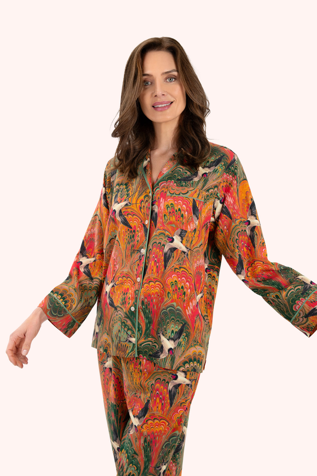 Powder UK Supersoft Pyjamas Marbled Swallows