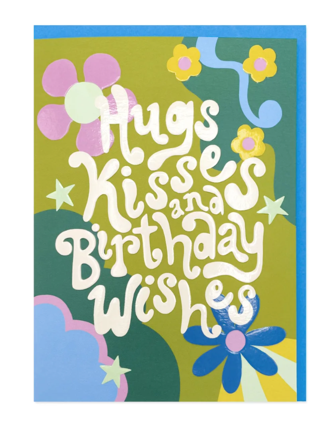 Hugs Kisses Birthday Card