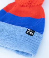 Load image into Gallery viewer, Headster Tricolor Pom Beanie Cherry Tomato

