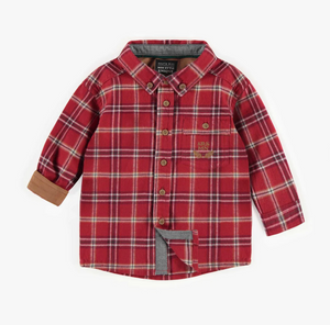 Souris Mini Flannel Shirt and Soft Twill Pant