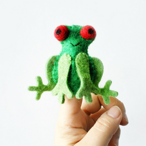 Animal Finger Puppets Felted Wool