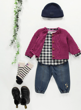 Load image into Gallery viewer, Souris Mini Vichy Plaid Tee and Denim Pants
