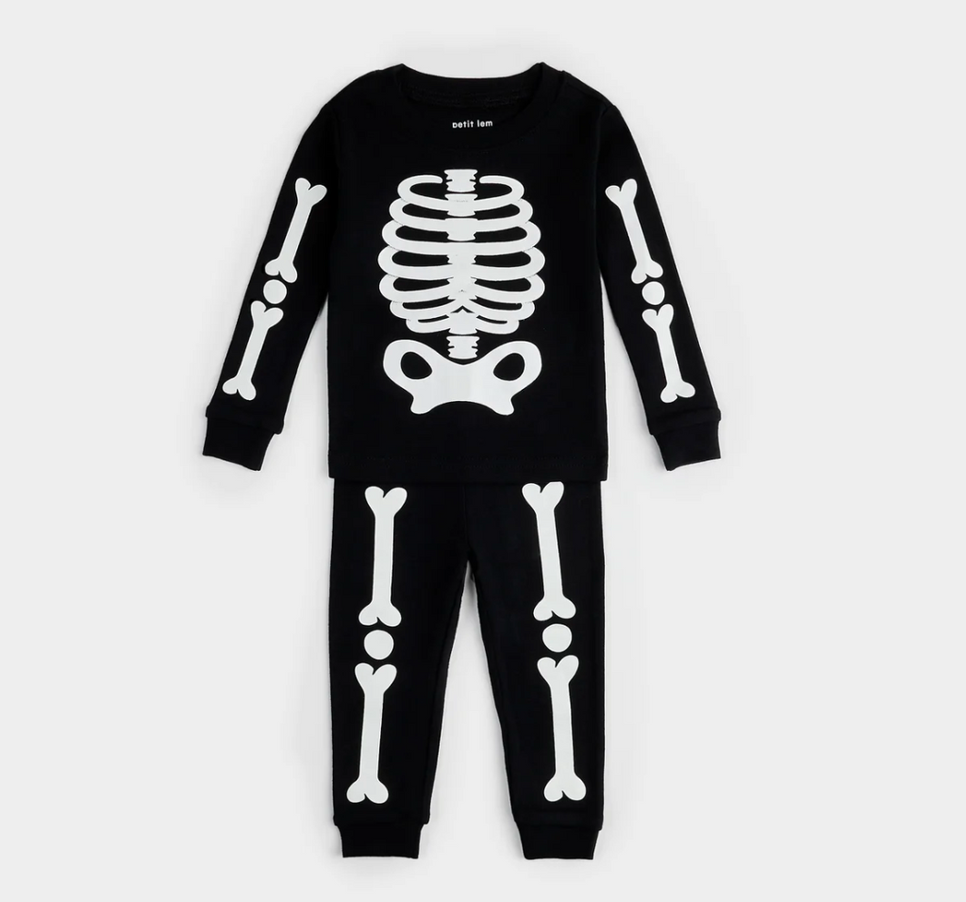 Petit Lem Glow in the Dark Skeleton Pyjamas