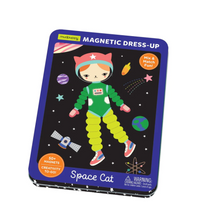 Load image into Gallery viewer, Space Cat Magnetic Dress Up Toy in a Tin
