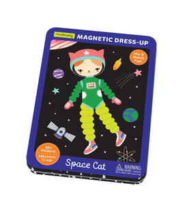 Space Cat Magnetic Dress Up Toy in a Tin