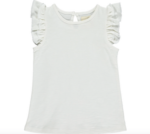 Vignette Pam Ruffle Tee Ivory