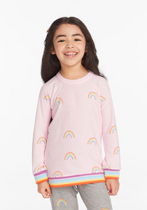 Chaser Brand Allover Rainbow Top