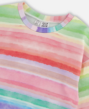 Load image into Gallery viewer, Deux Par Deux Rainbow Stripe Sweatshirt
