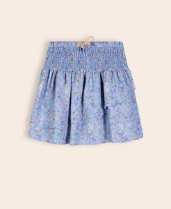 Nono Noor Skirt with Smock Waistband Provence Blue