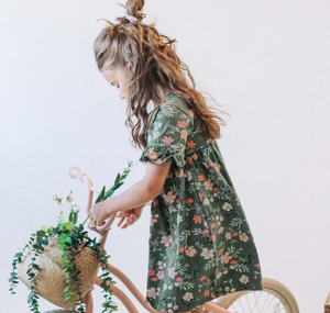 Souris Mini Green Floral Print Dress