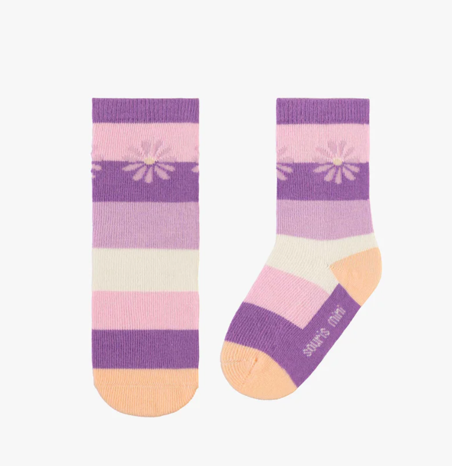 Souris Mini Purple Stripe Socks