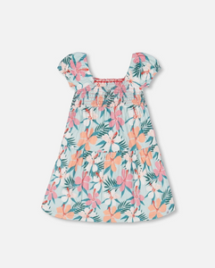 Deux Par Deux Smocked Crinkle Dress