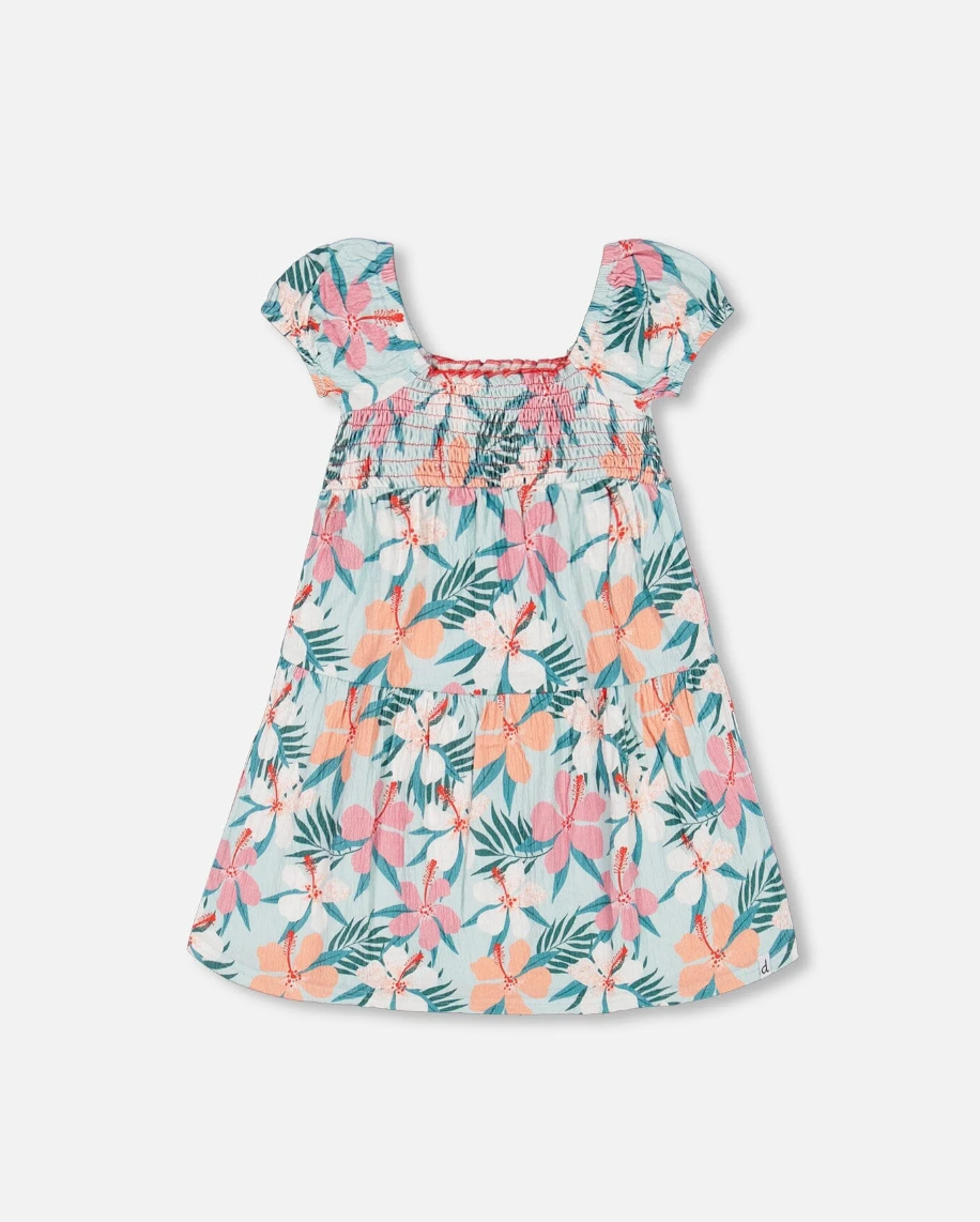 Deux Par Deux Smocked Crinkle Dress