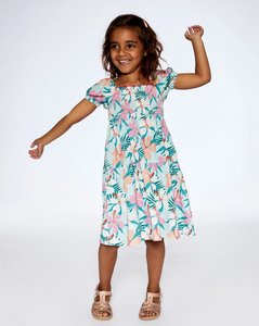 Deux Par Deux Smocked Crinkle Dress