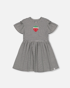 Deux Par Deux Stripe Jersey Dress