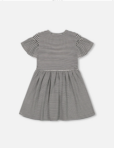 Deux Par Deux Stripe Jersey Dress