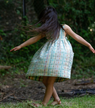 Load image into Gallery viewer, Little Green Radicals Rainbow Reversible Pinny Dress
