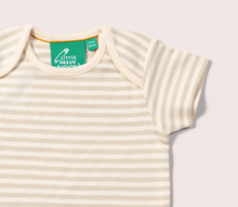 Load image into Gallery viewer, Little Green Radicals Stripe Onesie Natural
