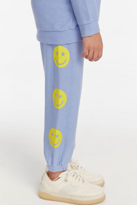 Chaser Brand Star Smiley Slouchy Pant Hydrangea