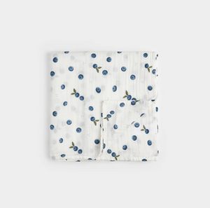 Petit Lem Blueberry Swaddling Blanket