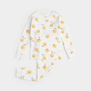 Petit Lem Lemon Print Baby Pyjamas