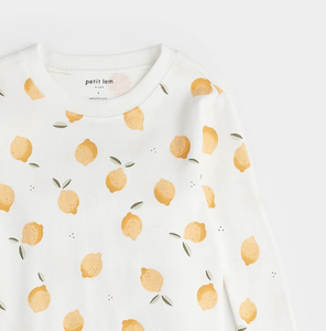 Petit Lem Lemon Print Pyjamas