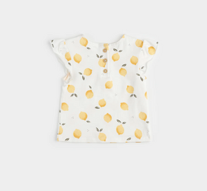 Petit Lem Lemon Print Short Set