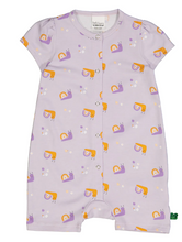 Load image into Gallery viewer, Freds World Snail Print Baby Shortall Playsuit
