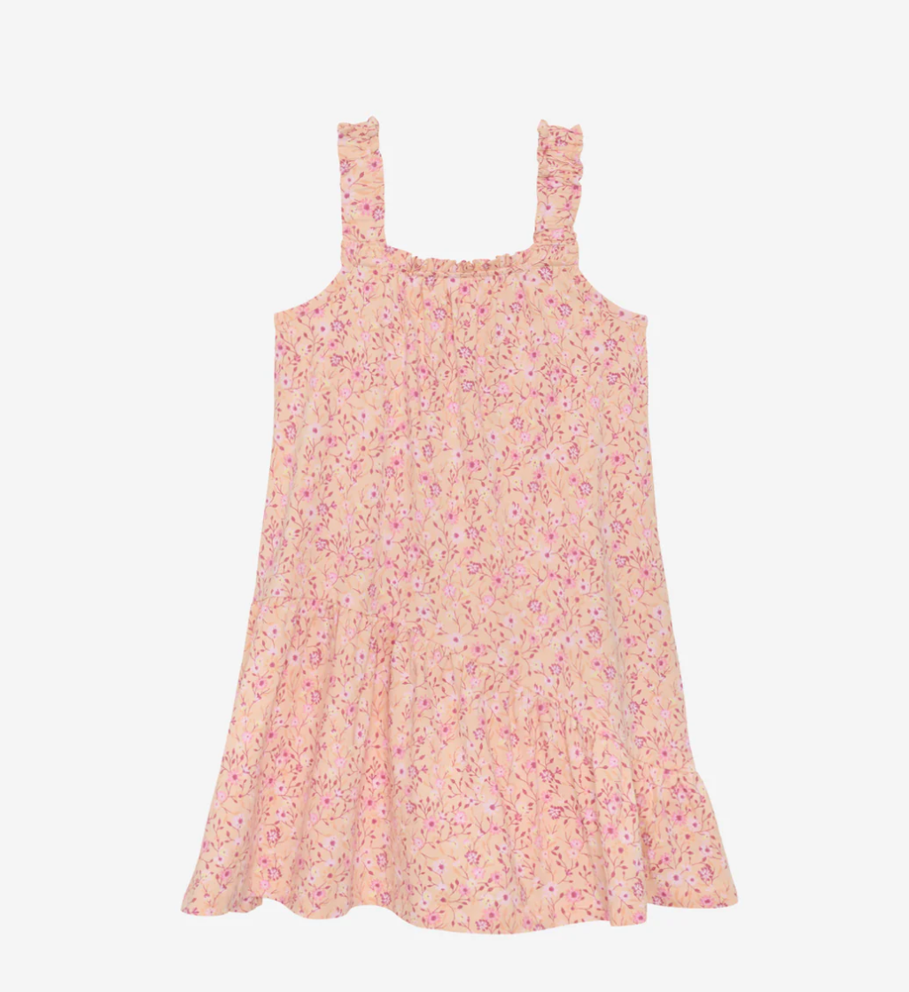 Minymo Peach Parfait Flower Dress