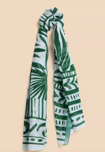 Load image into Gallery viewer, White Stuff UK Organic Cotton Blend Scarf Green Multi
